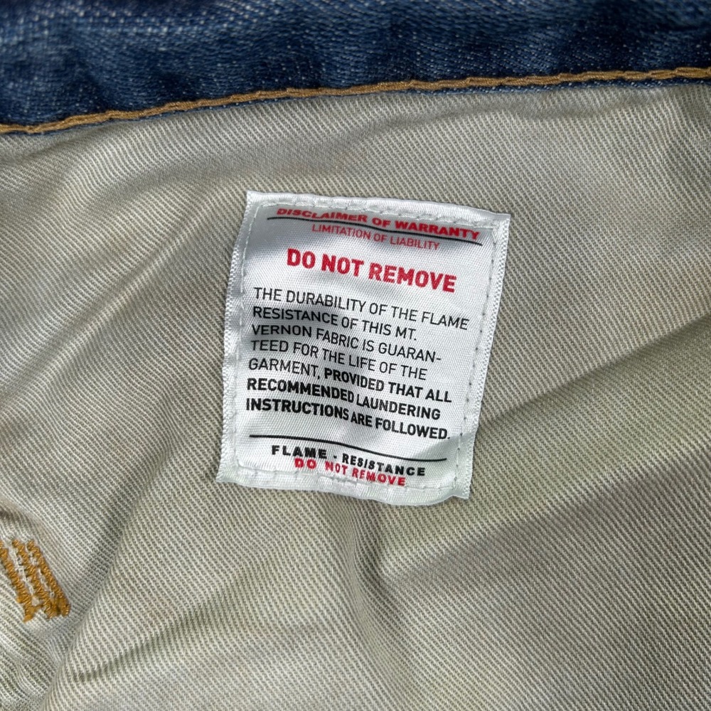 Ariat Work FR M4 Low Rise Boot Cut Jeans Mens 42x32 Blue Flame Resistant Pants - Picture 8 of 15